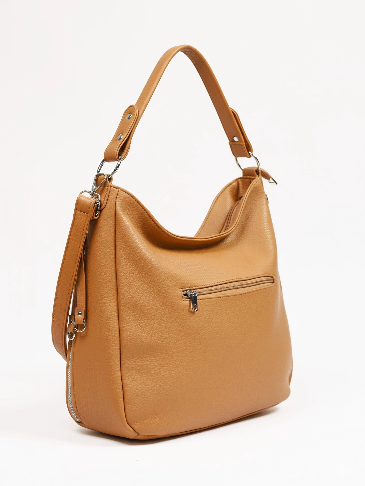 Сумка-шоппер  с боковыми карманами и декоративными пуллерами в ассортименте